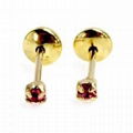 Gold 18k GF Austrian Crystal Earrings