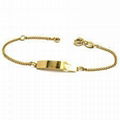 Gold 18k GF Bracelet Girl Baby Birth