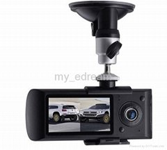 X3000 2.7" LCD Dual Lens Dash Dashboard Vehicle Car DVR Camcorder Video Recorder