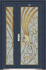 galvanized steel fluoro carbon painting door 