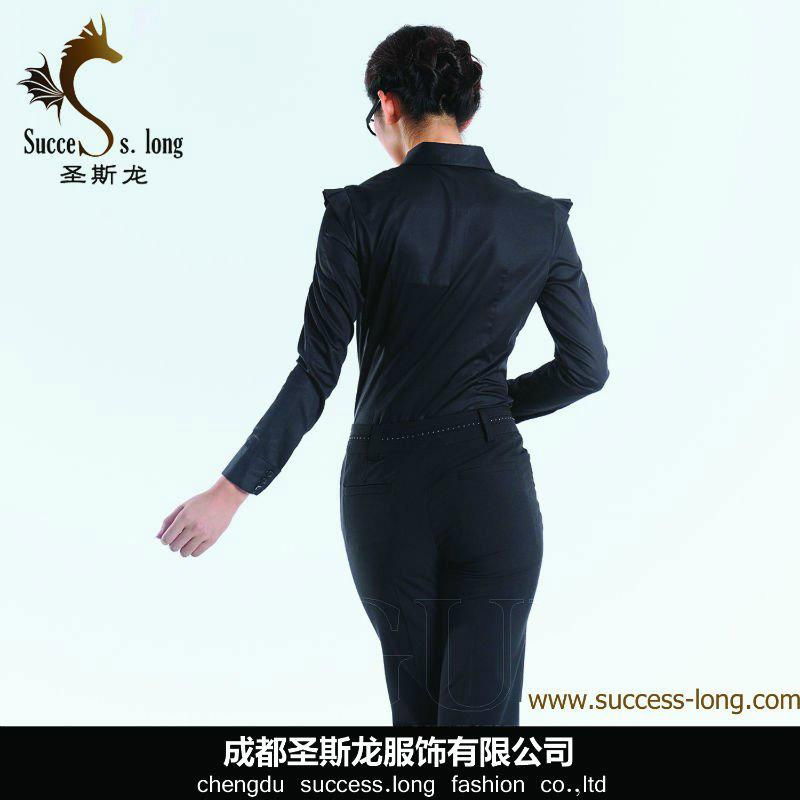 Cotton Long Sleeve Black Shirts 2