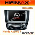 8'' Two-Din DVD with AM FM TV USB SD BT IPOD for Honda Accord 7