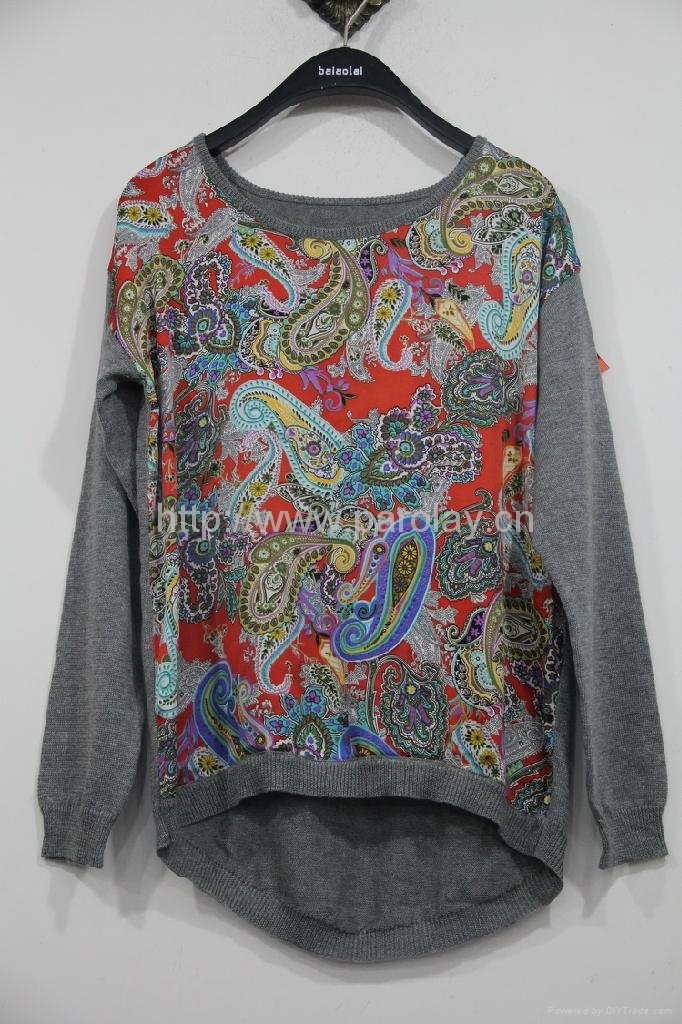 2013 new pattern ladies knitted sweater 3