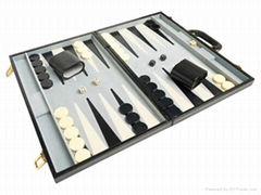 Leather backgammon set