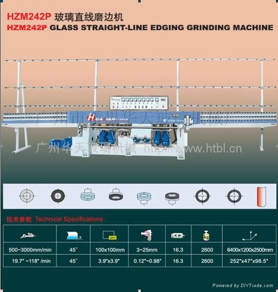 HZM242P Glass straight-line edging grinding machine