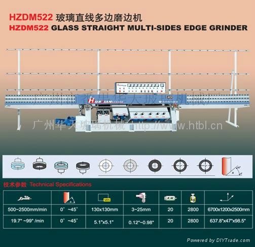 HZDM522 Glass straight multi-sides edge grinder