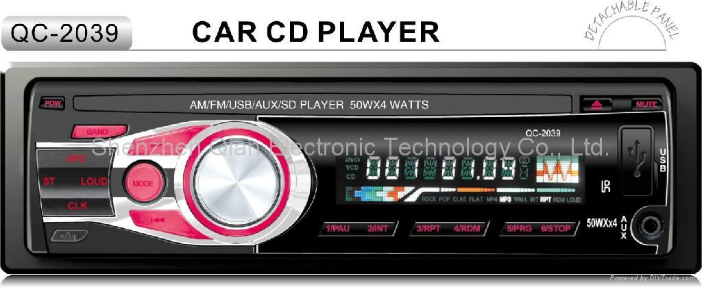 1 din car CD player QC-2039 with USB AUX IN