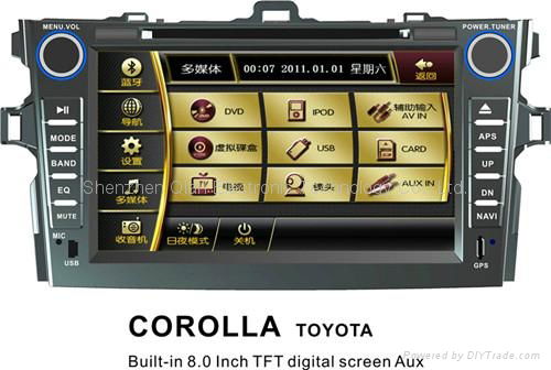 8" TFT  car DVD GPS for TOYOTA Corolla