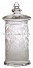 glass canister with ss