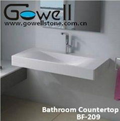 Acrylic Solid Surface Bathroom Gowell vanity top