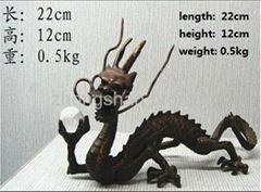 bronze antique imitation Chinese Geomancy Dragon 