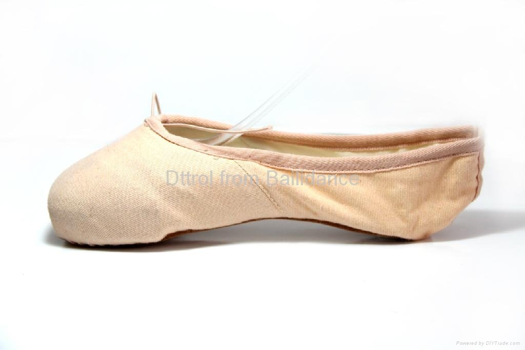 Dttrol Practice canvas dance ballet Pointe Shoes for dance wear (D005861)