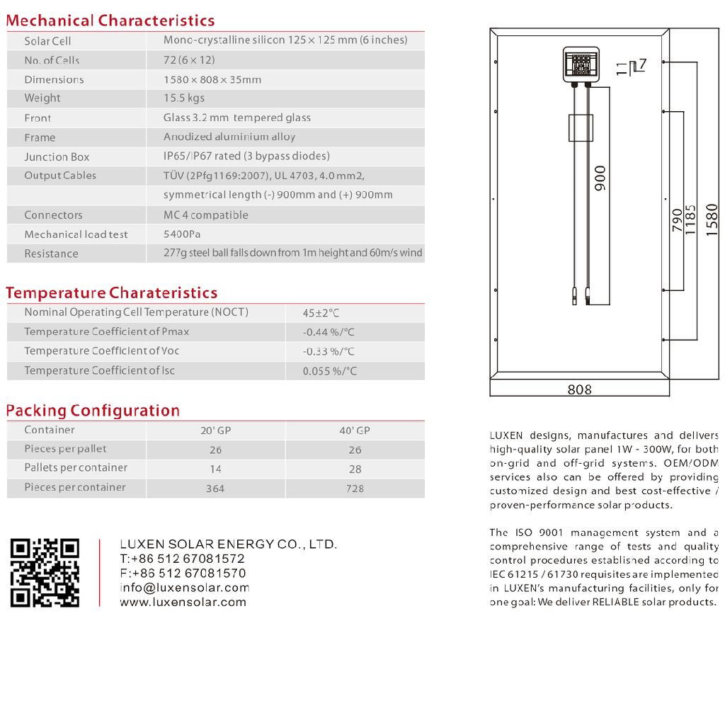 180w-200w mono photovoltaic module 4