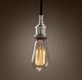   Edison Bare bulb Filament Pendant Aged Steel  3