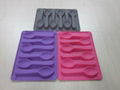 silicone 6 cavities ice-lolly mold,silicone spoon shape ice tray 3