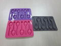 silicone 6 cavities ice-lolly mold,silicone spoon shape ice tray 4