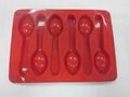 silicone 6 cavities ice-lolly mold,silicone spoon shape ice tray 5