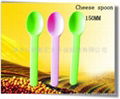 Disposable biodegradable cornstarch 6 inch cheese spoon 1