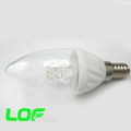 3W led candle light ceramic body led bulb light 2