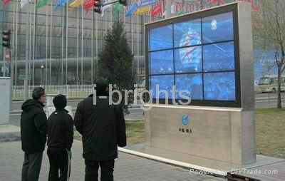 46 inches 3x3 Outdoor touch screen lcd advertising video wall  3