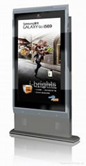 46 inches 3x1 free standing outdoor interactive lcd advertising player 