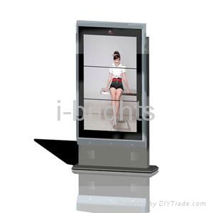 46 inches 3x1 free standing outdoor interactive lcd advertising player  4