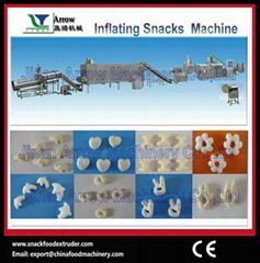 Direct extrusion corn puff snacks machine 