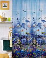 Beautiful PVC swag shower curtain (LY109)