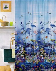 Beautiful PVC swag shower curtain (LY109)