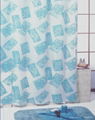 Modern printed stock shower curtains(LY113) 1