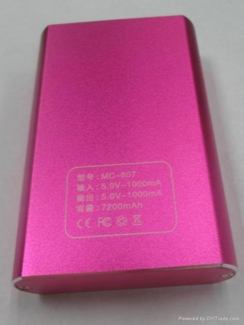 power bank/mobile phone charger with 7200mah capacity