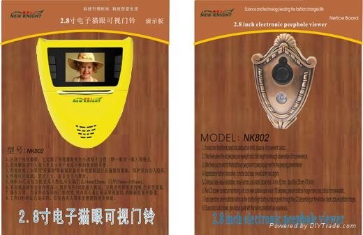 2.8-inch electronic peephole viewer doorbell 3