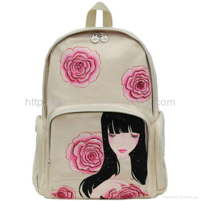 hand painted backpack
