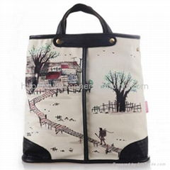 Fashion women handbag with hand painted pictures