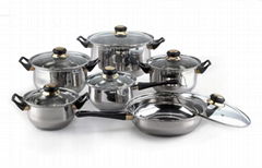 12pcs stainless steel cookware set