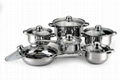 12pcs JUMO stainless steel cookware set