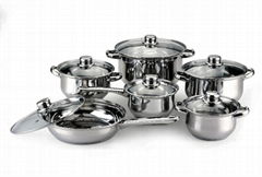 12pcs JUMO stainless steel cookware set