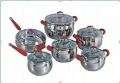 12pcs stainless steel cookware set