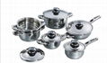 12pcs stainless steel cookware set