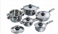 12pcs stainless steel cookware set