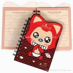 2012 hot-sale promotional cute spiral notebook 