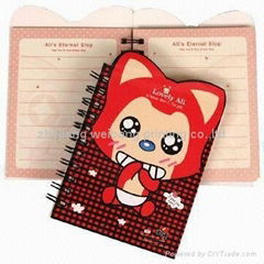 2012 hot-sale promotional cute spiral notebook