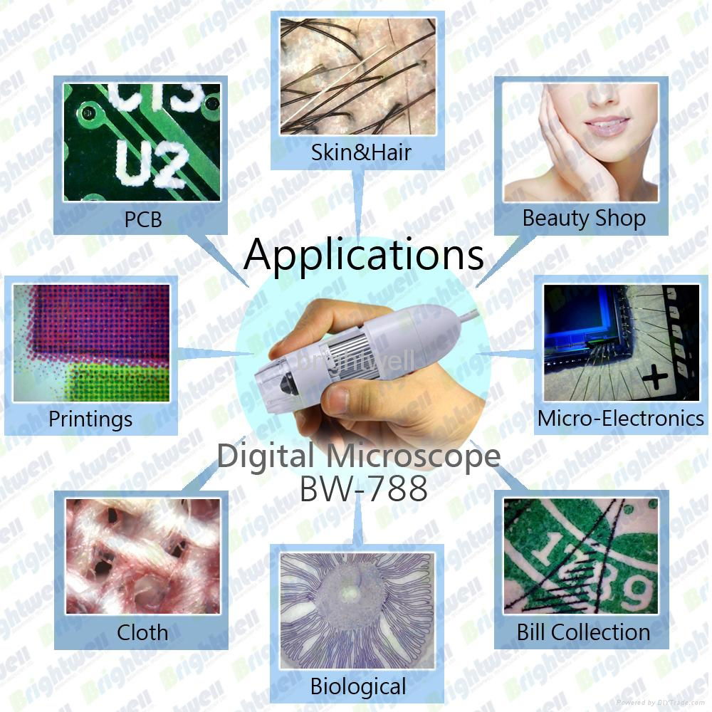 USB Handheld 200X digital microscope(BW788) 5