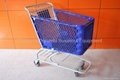 hot sales high quality plastic supermarket shopping trolley cart  2