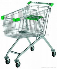 Cheap supermarket basket shopping trolley hero