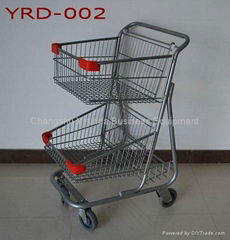 Cheap shopping basket trolleys on wheels