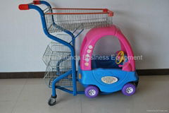 Colourful Child shopping carts / supermarket / grocery funny kids trolley