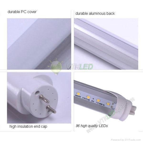 UL LED Tube, 1200MM Diffuse PC Cover T8 LED Tube Light, High brightness SMD2835  2