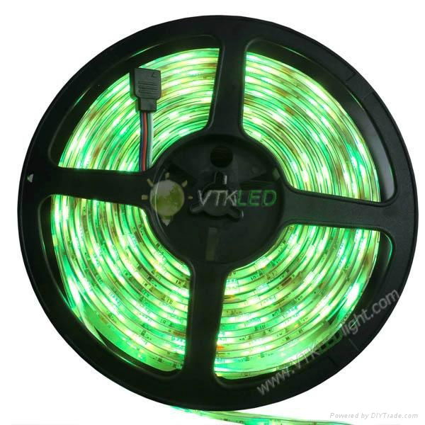 5M 5050 RGB led strip light waterproof+24key controller+12V 5A power supply 3