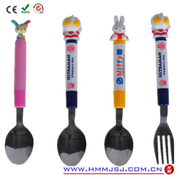 stainless steel chirldren spoon and fork